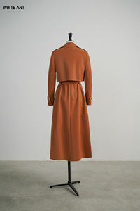 เสื้อโค้ทสตรีแบบหลวมเสื้อเทรนช์โค้ท Sarah พร้อมเข็มขัดทำจากโพลียูรีเทนสีขาวสำหรับผู้หญิงเสื้อผ้า45% 55% - Product Image 4