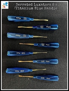 Conjunto de elevador Dental de Venta caliente elevadores de raíz Dental dentados y de luxación de acero inoxidable de oro negro para extracción de dientes - Product Image 5