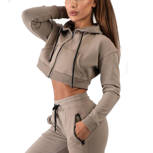 Top corto de alta calidad para mujer, sudaderas con capucha personalizadas XS 3D bordado, superventas, colección de invierno, venta al por mayor a granel, impresas - Product Image 6