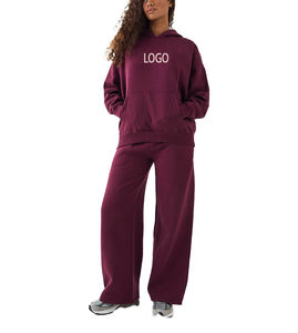 Conjunto Deportivo de Invierno Ecológico y Transpirable para Mujer, con Sudadera con Capucha y Pantalones Deportivos, 100% Poliéster, Suave y Elegante - Product Image 1