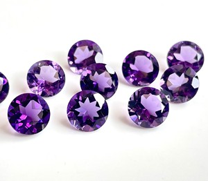 Améthyste violette naturelle, taille ronde, 7 mm, facettée - Améthyste en vrac, qualité supérieure - Product Image 1