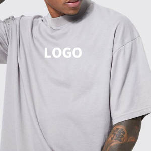 Logo personnalisé T-shirt uni en gros 250Gsm coton surdimensionné Boxy DTG T-shirt en boîte personnalisé T-shirt homme recadrée - Product Image 5