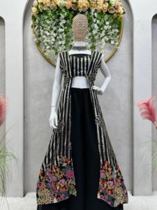 Beautiful Party Wear Top-Bottom And <b>Shrug</b> With Thread And Sequence - Product Image 2