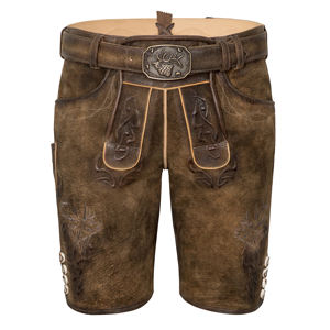 OEM Bavarian Lederhosen | Short en cuir allemand fait à la main pour hommes | Oktoberfest Festival Outfit - Product Image 1