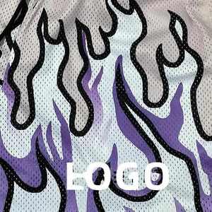 Shorts de sport décontractés pour homme Fitness Flame, respirants, séchage rapide, en toile, taille élastique, mi-haute, motif uni - Product Image 4