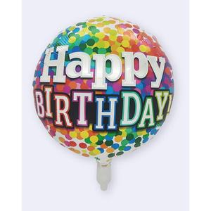 Ballon en aluminium Joyeux Anniversaire 45cm 18in Décorations de fête Lot de 12 - Product Image 1