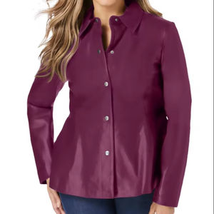 Chaqueta de invierno de moda para mujer de alta calidad Nuevo diseño Cuero puro Tejido teñido Venta en línea Nueva llegada Chaqueta de tela al por mayor - Product Image 1