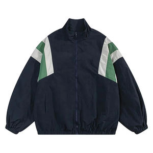 Veste de course en toile personnalisée imperméable, poids léger, coupe-vent à séchage rapide, coupe-vent pour entraînement, sport, gymnastique, logo à l'avant avec col montant - Product Image 1