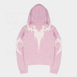 เสื้อฮู้ดผู้ชายแบบซิปคุณภาพดีที่สุด ปรับแต่งได้ ขายส่ง สไตล์ลำลอง ลาย 3 มิติ แห้งเร็ว ผ้าขนสัตว์ 100% สำหรับฤดูหนาว - Product Image 4