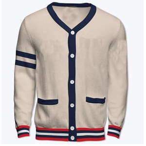 Cárdigans de Punto Computarizados Personalizados al por Mayor, Tela Suave, Estilo Casual para Hermandades y Fraternidades, Primavera, Anti-Pilling - Product Image 1