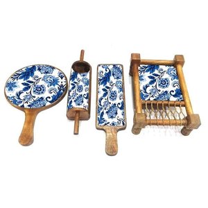 Snack Server Khattiya plateau ensemble pour la décoration intérieure moderne snacking plateaux assiettes serveurs à vendre bois fabriqué lit plateau ensemble - Product Image 5