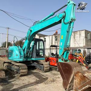 Excavatrice d'occasion Kobelco 125SR, marque japonaise d'origine, 12 tonnes, excavatrice moyenne à chenilles en caoutchouc, équipement - Product Image 6