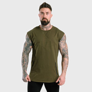 New Design 2025 Men <b>Sleeveless</b> T-Shirt Custom Drop Shoulder Box Tee Shirts <b>Sleeveless</b> T-Shirts for Man - Product Image 5