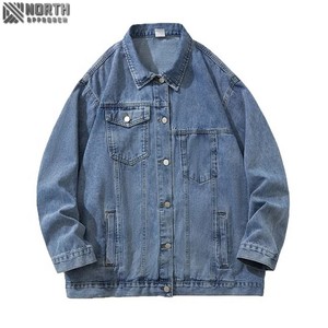 Veste en jean vintage Oem personnalisée manteaux délavés décontractés Streetwear vestes pour hommes col montant vestes en jean respirant - Product Image 1
