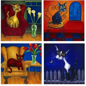 6X6 Art Cats Mural de cerámica Azulejo de pared para el hogar Cocina Backsplash #5 Diseño - Product Image 1