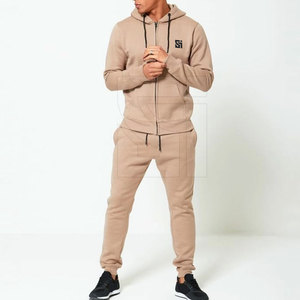 High Quality 100%Cotton Tech Fleece Gym <b>Tracksuit</b> <b>Plain</b> Oversized Two Piece Gym <b>Tracksuit</b> for Men - Product Image 2