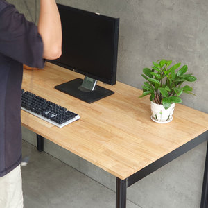 Minimalist Rectangular <b>Desk</b> 160x60cm 17mm Thick AA Grade Rubber <b>Wood</b> <b>Solid</b> <b>Wood</b> Durable for Bedroom Office <b>Desks</b> - Product Image 5