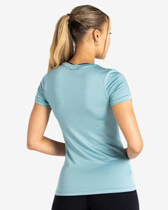 Camiseta Personalizada Premium Azul Oscuro para Mujer, Transpirable, de Secado Rápido, Ecológica, Súper Suave, de Manga Corta y Cuello Redondo, para Yoga y Gimnasio - Product Image 2