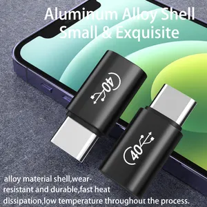 New Coming usb4.0 OTG chuyển đổi ABS Shell 40Gbps Mini USB Adapter cho truyền dữ liệu