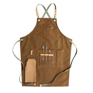 Tablier de travail en toile avec sangle réglable, imperméable, pour cuisine, pâtisserie, cuisson, tablier utilitaire personnalisable pour hommes et femmes - Product Image 1