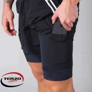 2024 New Design OEM Mens 100% Polyester Gym Wear <b>Jogger</b> <b>Shorts</b> With Pocket Workout Quick Dry Running <b>Short</b> for Men - Product Image 4