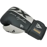 Guantes de entrenamiento de boxeo de cuero real gris de calidad superior profesional Diseño personalizado Guantes de combate Cuero de PU al por mayor