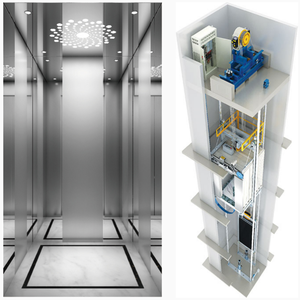 Ascenseur vertical de luxe de villa de grande maison de voiture d'acier inoxydable de titane pour des appartements ascenseur ascenseurs de passager - Product Image 4