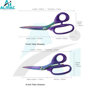 Ciseaux professionnels en PP avec manche en plastique et design personnalisé Ciseaux en acier inoxydable pour tissu Ciseaux à coudre Produit de cisaillement - Product Image 3