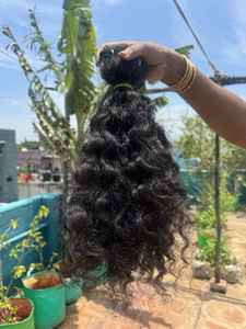 Extensiones de cabello ondulado profundo de 12 pulgadas de alta calidad 100% paquetes de cabello ondulado profundo suelto indio Virgen sin procesar para venta al por mayor - Product Image 5