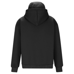 Sweat à capuche brodé lourd personnalisé pour hommes Sweat-shirt en coton uni à épaules tombantes sans ficelle pour l'hiver - Product Image 3