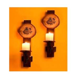 SCI Display Wood Candle Stand for Wedding <b>Parties</b> Tabletop <b>Tea</b> Light with Scented Vessels for Christmas <b>Decorations</b> - Product Image 1