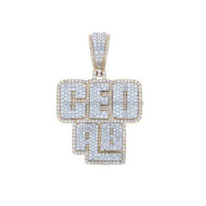 <b>Letter</b> Pendant Hip Hop Iced Out VVS Moissanite Round Cut Diamond Jewelry Pendant For Men's 925 Sterling Silver - Product Image 5