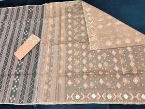 Deshi dhakai jamdani sharee ส่งออกคุณภาพสำหรับผู้หญิงผ้า jamdani สีฟ้าสีแดงสีเขียวสีทองจากบังคลาเทศ - Product Image 3