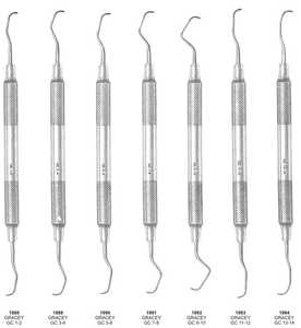 GoldMan Curettes-Basis Instruments chirurgicaux Gracey Manche creux Détartreurs dentaires Acier inoxydable japonais Alimentation manuelle - Product Image 2