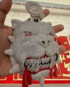 Collar con Colgante de Diamante de Latón para Hombre, Chapado en Plata, Estilo Punk Gótico - Product Image 5