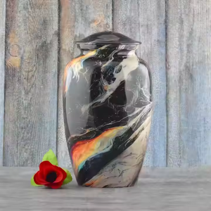 Urnas de cremación de estilo americano mejor clasificadas 2025, urna de cremación funeraria conmemorativa grande hecha a mano para cenizas, últimos diseños - Product Image 2
