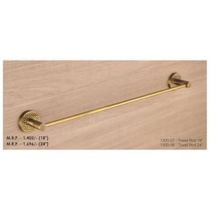 Vintage Style Bathroom <b>Towel</b> Holder Decorative Greek Key Meander Pattern <b>Bar</b> in Antique Brass Finish for Wholesale Projects - Product Image 2