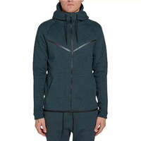 Ensemble de survêtements et sweats à capuche pour hommes en coton épais de haute qualité, motif uni avec logo imprimé, collection hiver