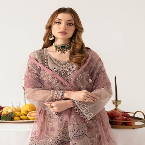 Organza Georgette de Alta Calidad Marca Ramsha, Bordada, Completamente Cosida, Lista para Usar, Estilo Étnico Moderno, Estilo Pakistaní, Estilo Indio - Product Image 3