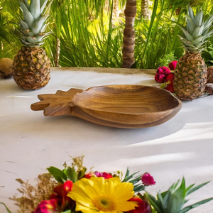 Wood Pineapple Shaped Serving <b>Bowl</b> Tray for Fruits Salads for Party Occasions for Home wedding use and sale - Product Image 1