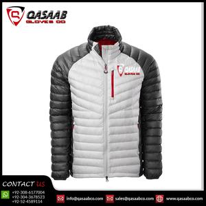 Blacked-Sleeved Warmed Fashionable-Patchwork Windbreaker Stand-Collar <b>Longed</b> Zippers <b>Waterproof</b> Puffers <b>Jackets</b> - Product Image 2