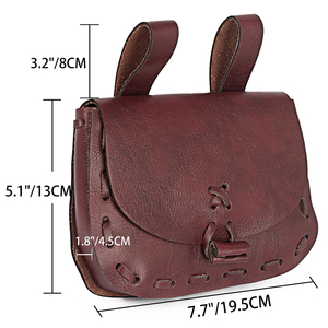 Bolso de hombro medieval de cuero Vintage personalizable para Cosplay y recreación, bolsa hecha a mano duradera para accesorios de disfraces - Product Image 5