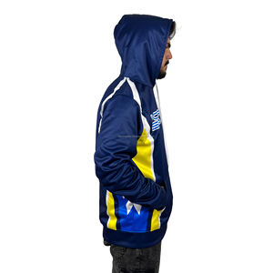 2025 haute qualité vente chaude bleu manches complètes hommes à capuche disponible en usine prix de gros basiques sublimation sweats à capuche - Product Image 3