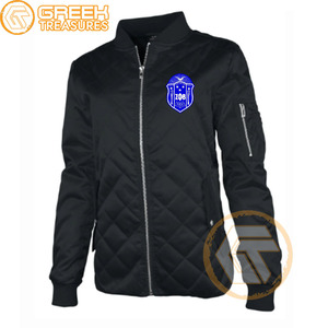 เสื้อแจ็กเก็ตผ้าโพลีเอสเตอร์ Zeta phi Beta ปักลายมีตัวอักษรชุดสตรี - Product Image 5