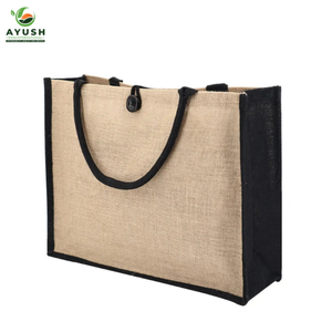 Sac de courses écologique de qualité supérieure en jute avec du coton intégré pour les épiceries et les centres commerciaux - Product Image 6