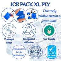 Coussin de protection innovant réutilisable blanc 14-40 cm, gel rafraîchissant pour les bords, pack de glace, 24 heures de refroidissement, amortissement protecteur
