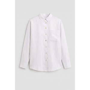Chemise oversize 100% lin - Blanc - Product Image 1