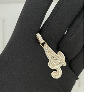 จี้เพชรทรงตัวอักษร A ทองคำแท้ 10K ประดับเพชรธรรมชาติ 1.89 กะรัต สี FG จี้เพชรธรรมชาติสำหรับผู้หญิง - Product Image 5