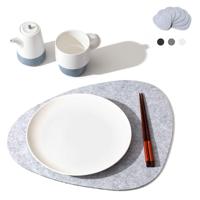 Sets de table ovales classiques en feutre non tissé, antidérapants, résistants à la chaleur, lavables, pour usage intérieur et extérieur