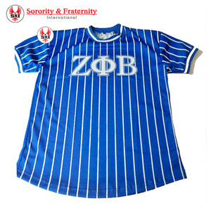 Camiseta de Béisbol Bordada de la Hermandad Griega Zeta Phi Beta para Mujer |   Camisetas de Béisbol de Malla de Poliéster Bordadas con el Logotipo de la Hermandad ZPB para Mujer - Product Image 6
